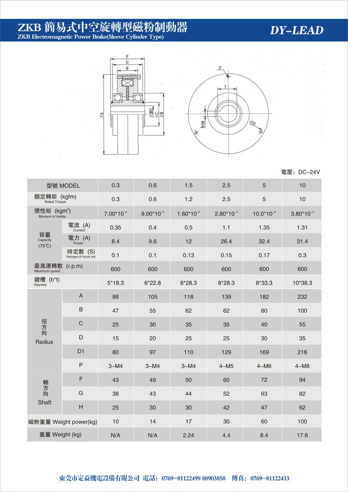 ZKB超簿空心軸磁粉制動器